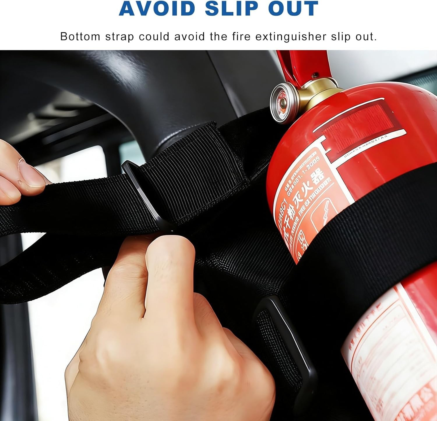 2 PCS Fire Extinguisher Holder, Adjustable Roll Bar Extinguisher Strap with A…