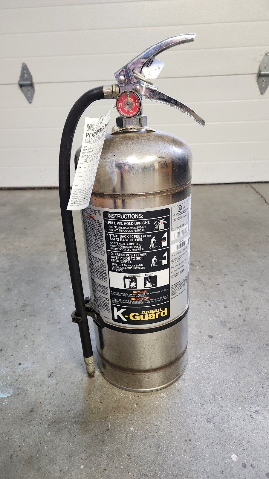 ANSUL SENTRY K-GUARD Fire Extinguisher 6 Liter Class K