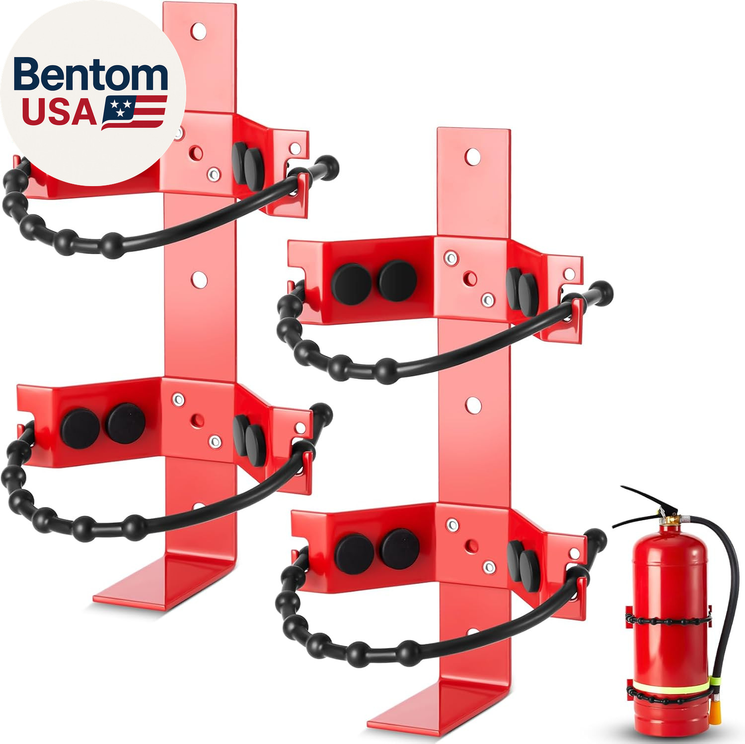 2 Pcs Fire Extinguisher Mount Bracket Adjustable, Supports up to 2.5 and 5Lb, He