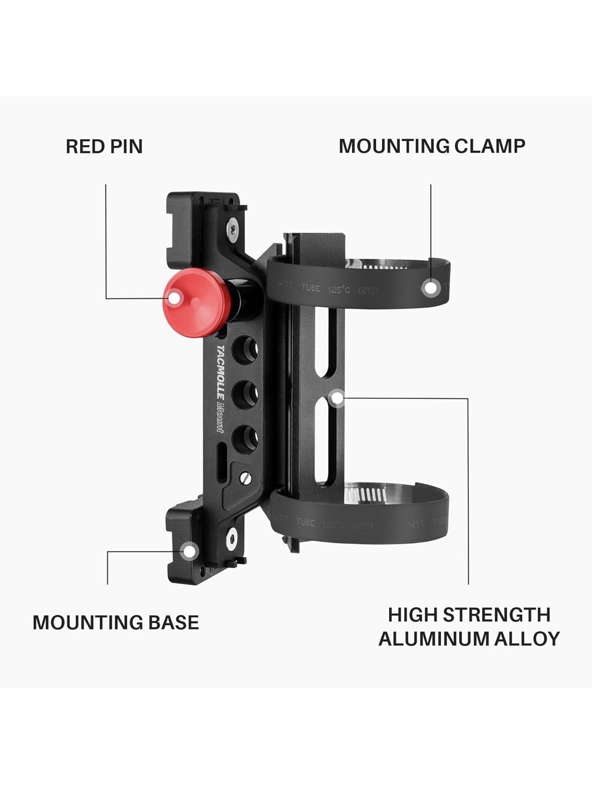 Tacmolle Mount Fire Extinguisher Mount Holder Bracket Black Metal