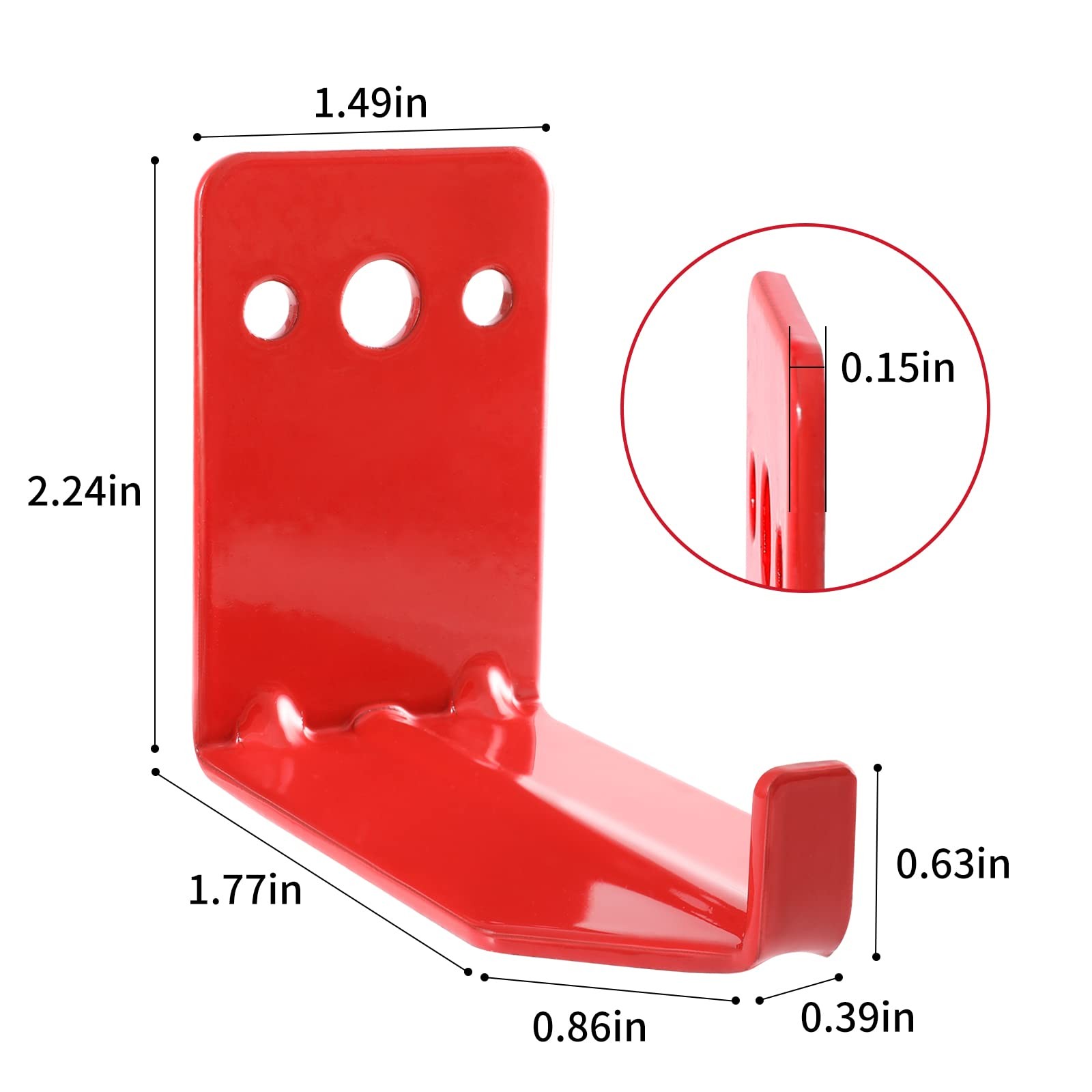 Fire Extinguisher Wall Hook Mount Bracket Fits 5 To 40 Lb Extinguishers 4 PCS