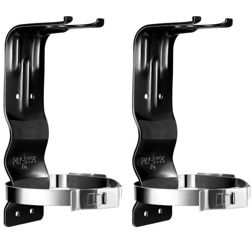 Therwen 2Pc Fire Extinguisher Bracket 5Lb Wall Mount Steel 9×2.5In Black Truck