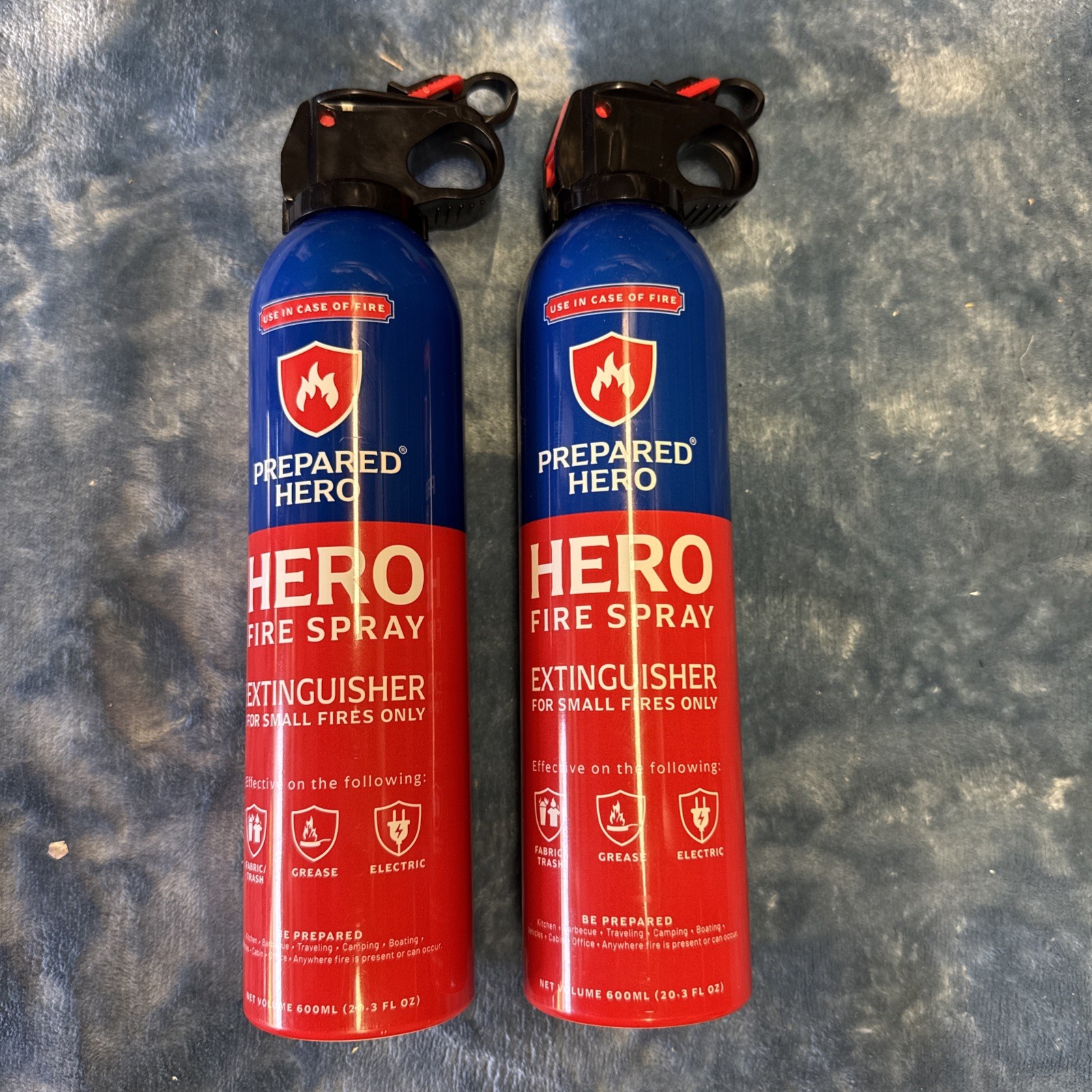 Prepared Hero Fire Spray – Mini Fire Extinguishers for House, Car Lot Of 2
