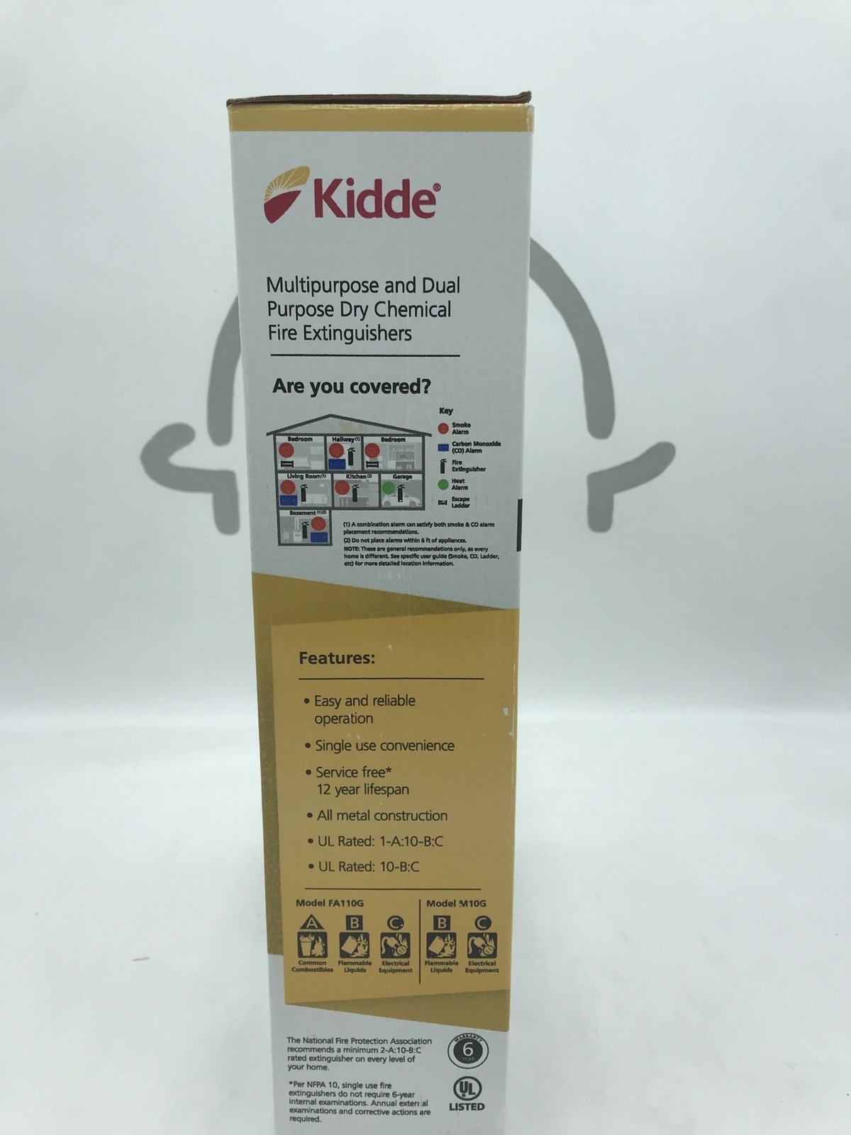 Kidde(2-Pack) 1-A:10-B:C Recreation And 10-B:C Kitchen Fire Extinguisher
