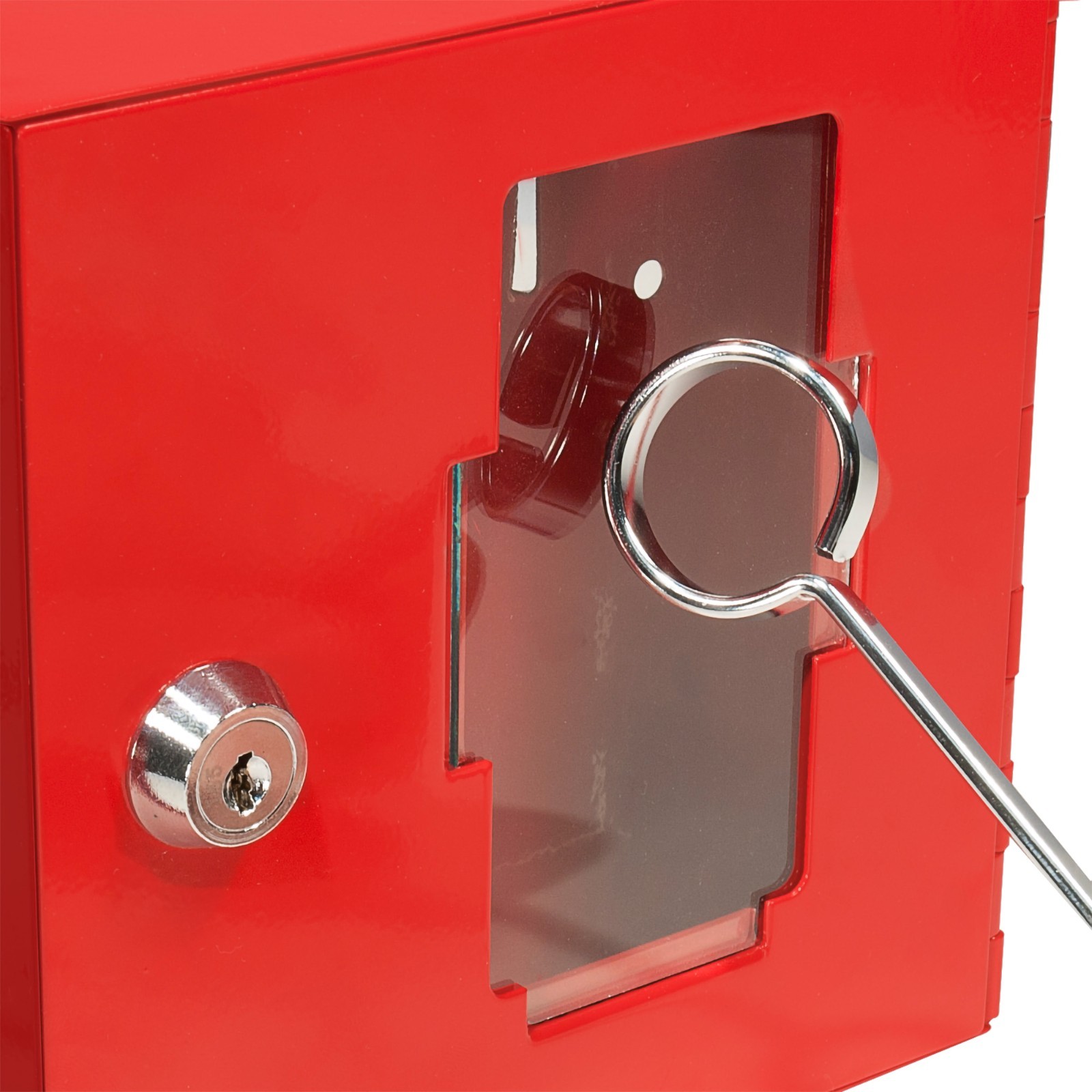 BARSKA Emergency Key Box w/ Attached Hammer and Key in Red, AX11826