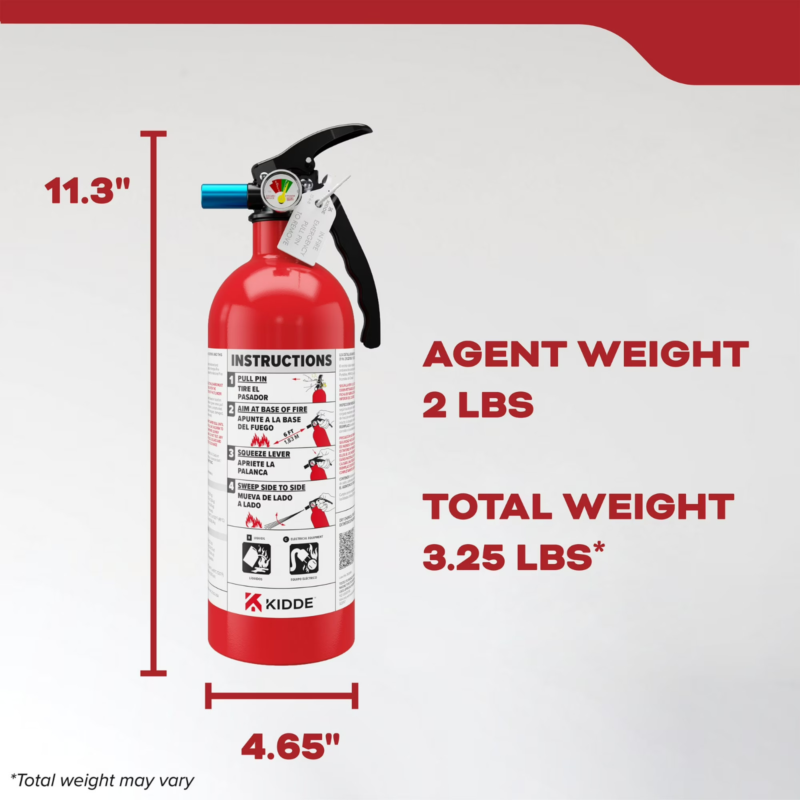 (2 pack) Kidde Fire Extinguisher for Vehicles, Single-Use, Dry Chemical, 5BC