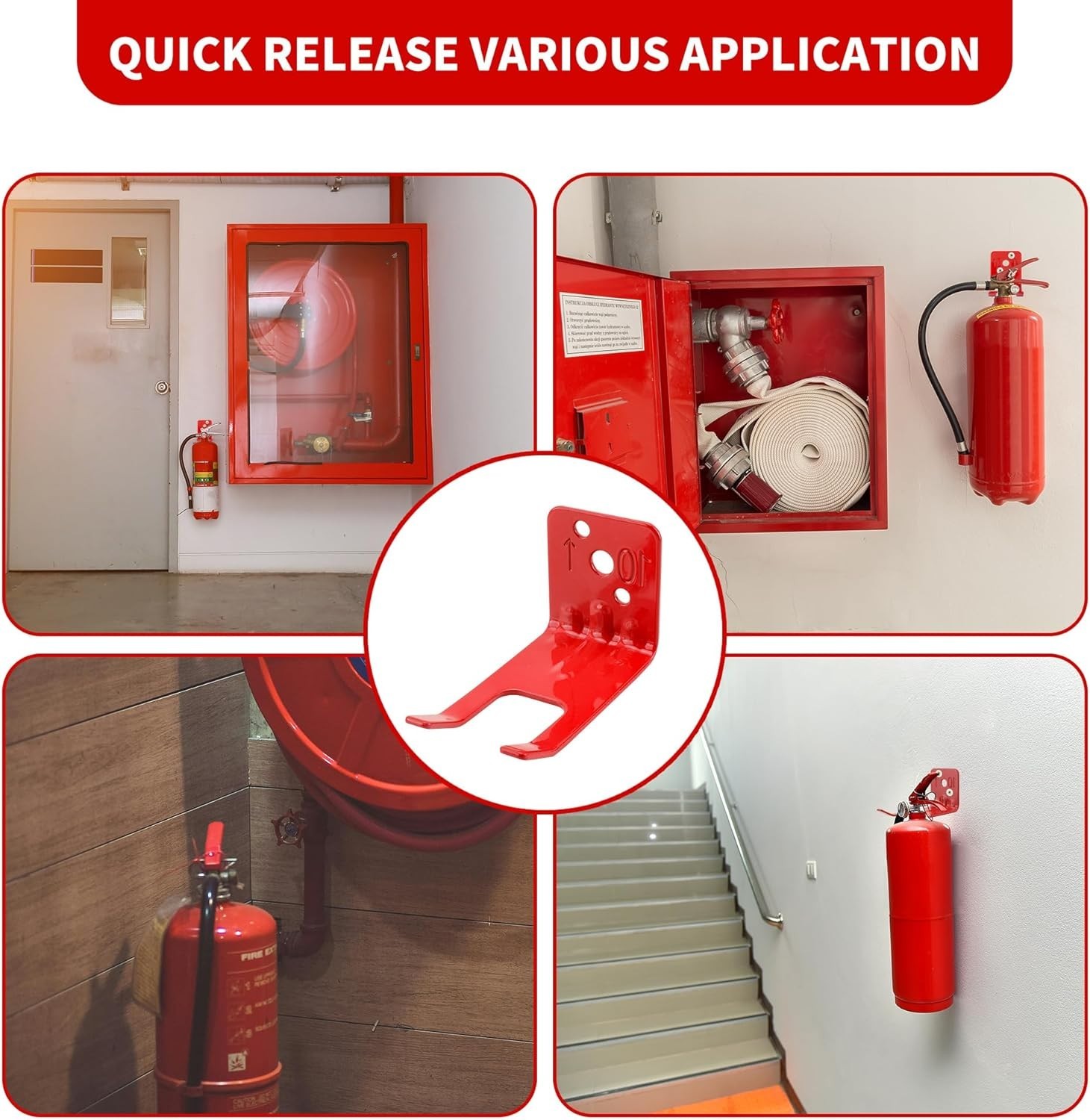 12 Pack Fire Extinguisher Bracket Universal Fire Extinguisher Wall Mounts Fir…