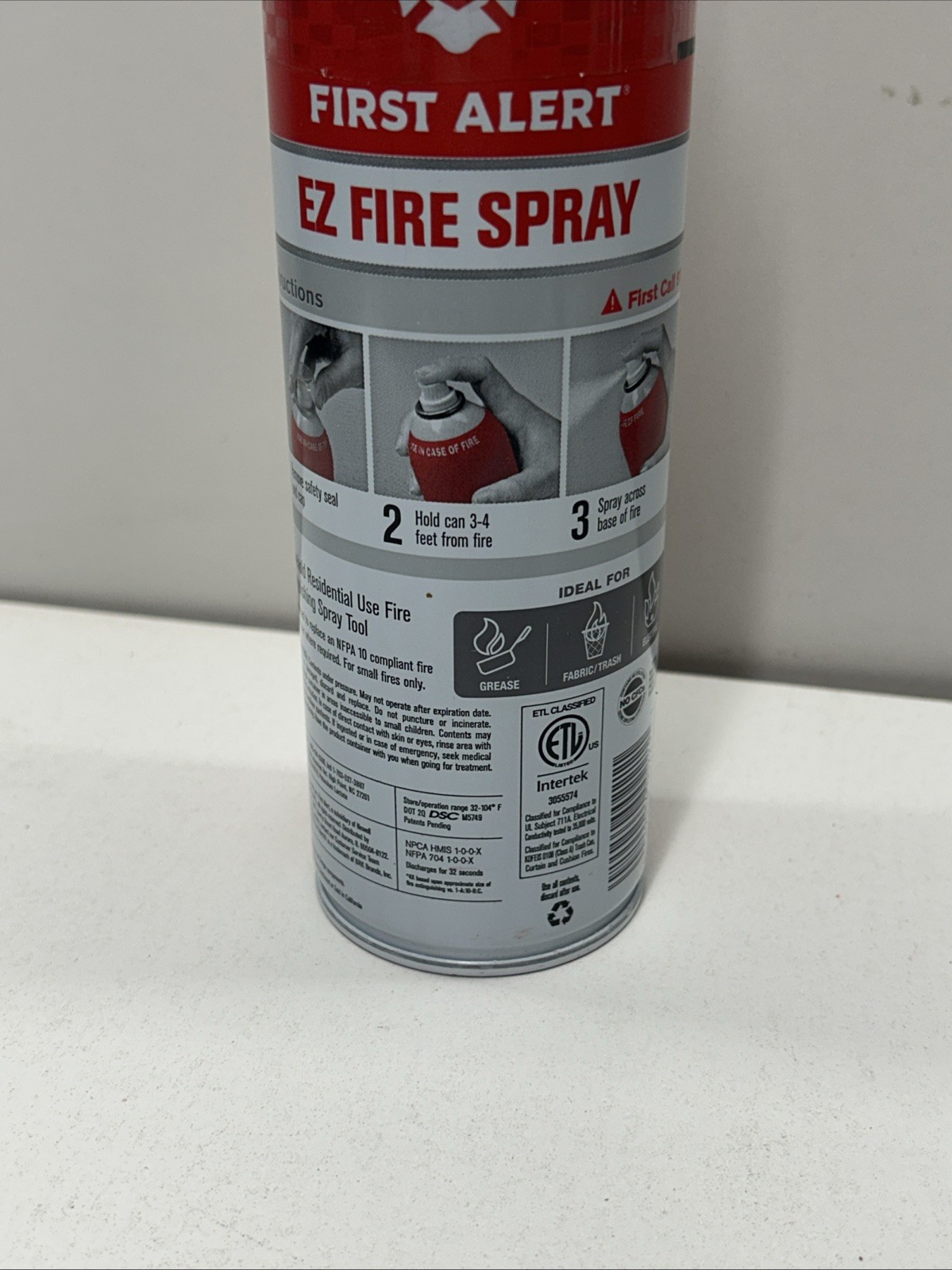 Fire Extinguisher EZ Sealed Spray Stops Fires Fast Safe & Easy Clean-up 14 fl oz