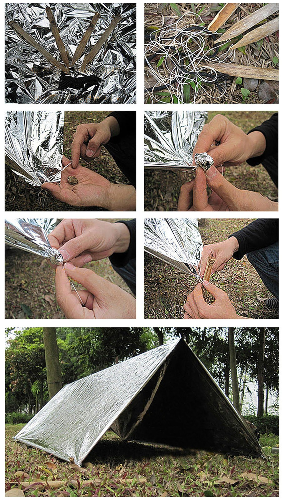 Emergency Foil Blanket (Pack of 50), Survival Thermal Mylar Blankets Individu…