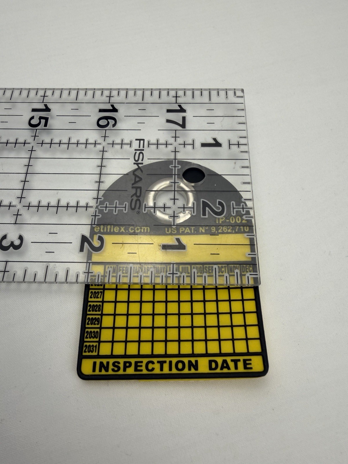 100pk ETIFLEX GHS Inspection Tag IP-002 Periodic 26-31 Yellow Reinforce Grommet
