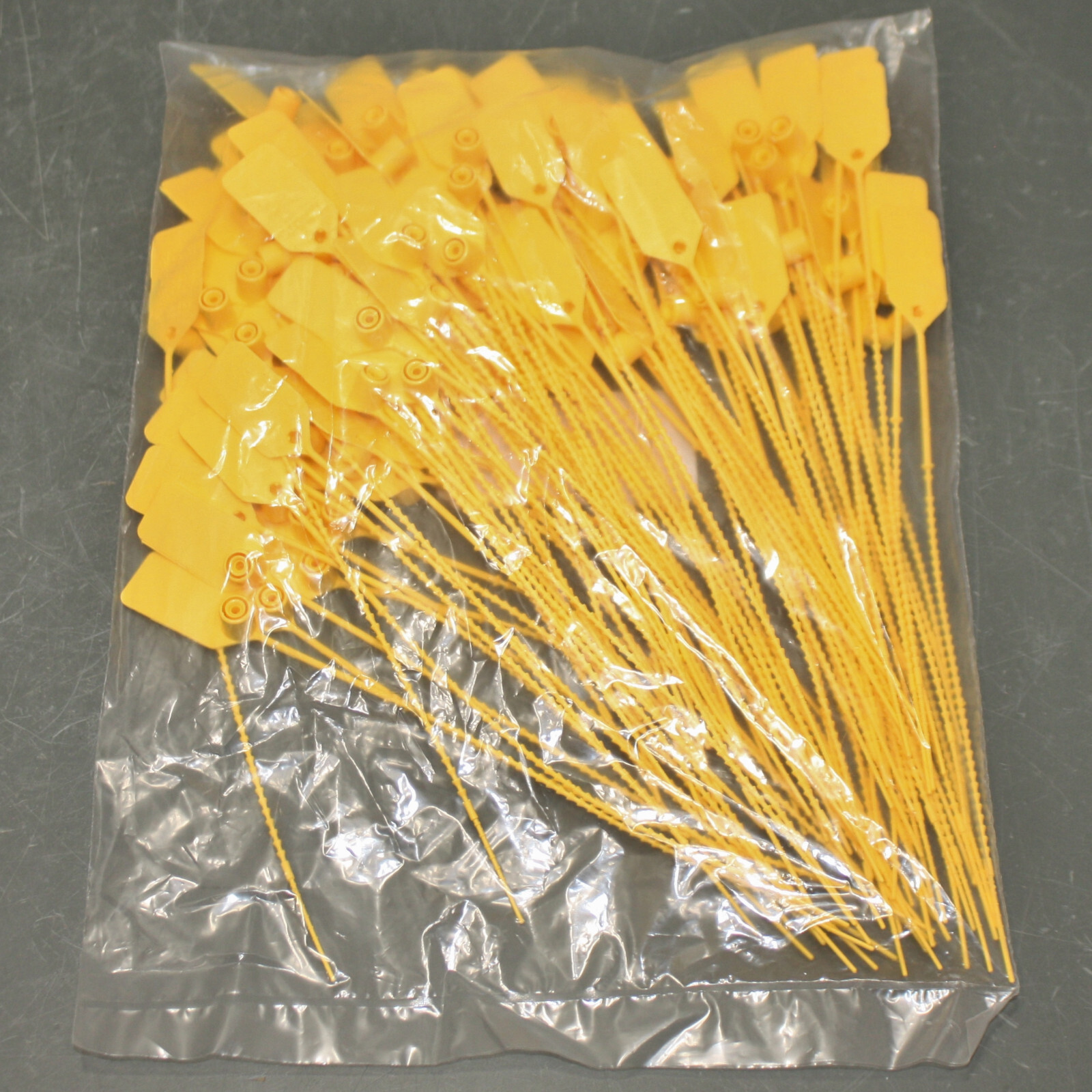 (100) Amerex Fire Extinguisher Tamper Seals 01387-P100, Yellow Cable Lock Tag