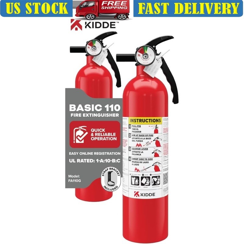 Reliable Fire Extinguisher All Metal Lightweight Easy Use Compact UL Approved