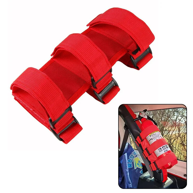 Universial Fire Extinguisher Holder Strap Adjustable Roll Bar For Car Truck Van