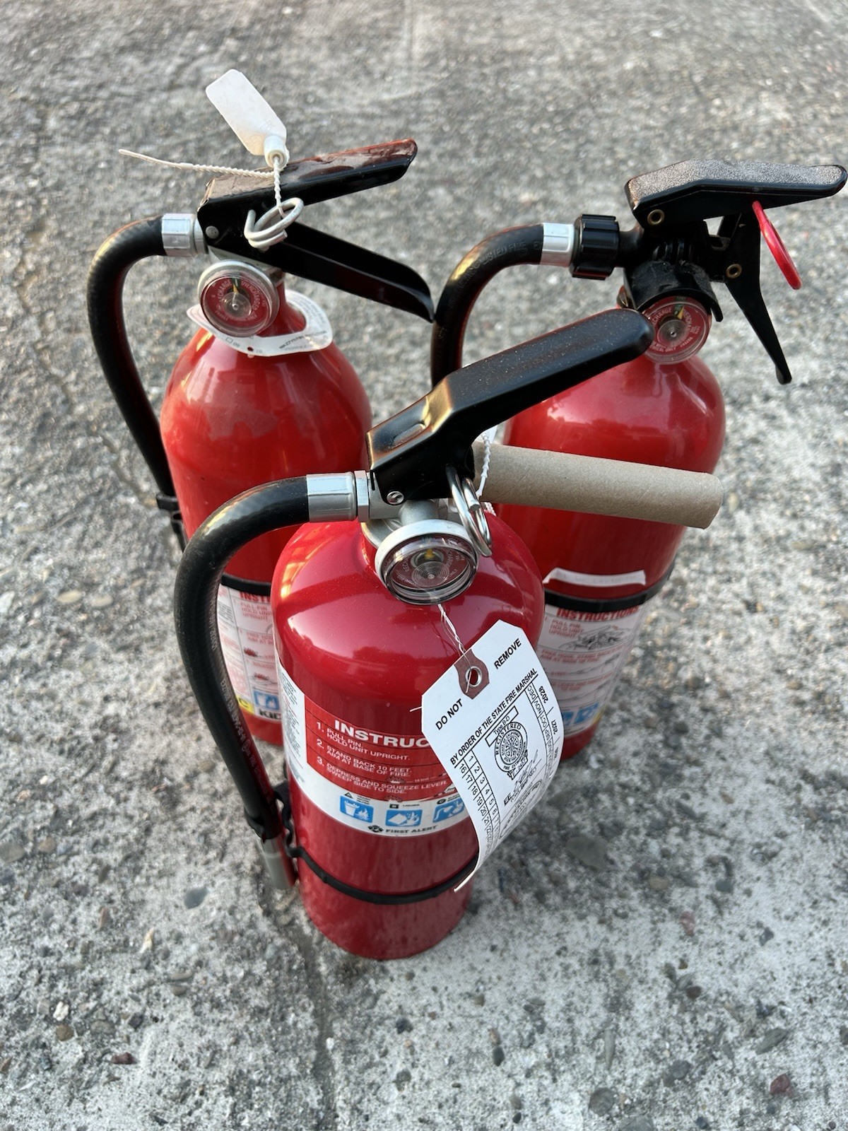 Lot of 3 Kidde ABC Dry Chemical Fire Extinguishers