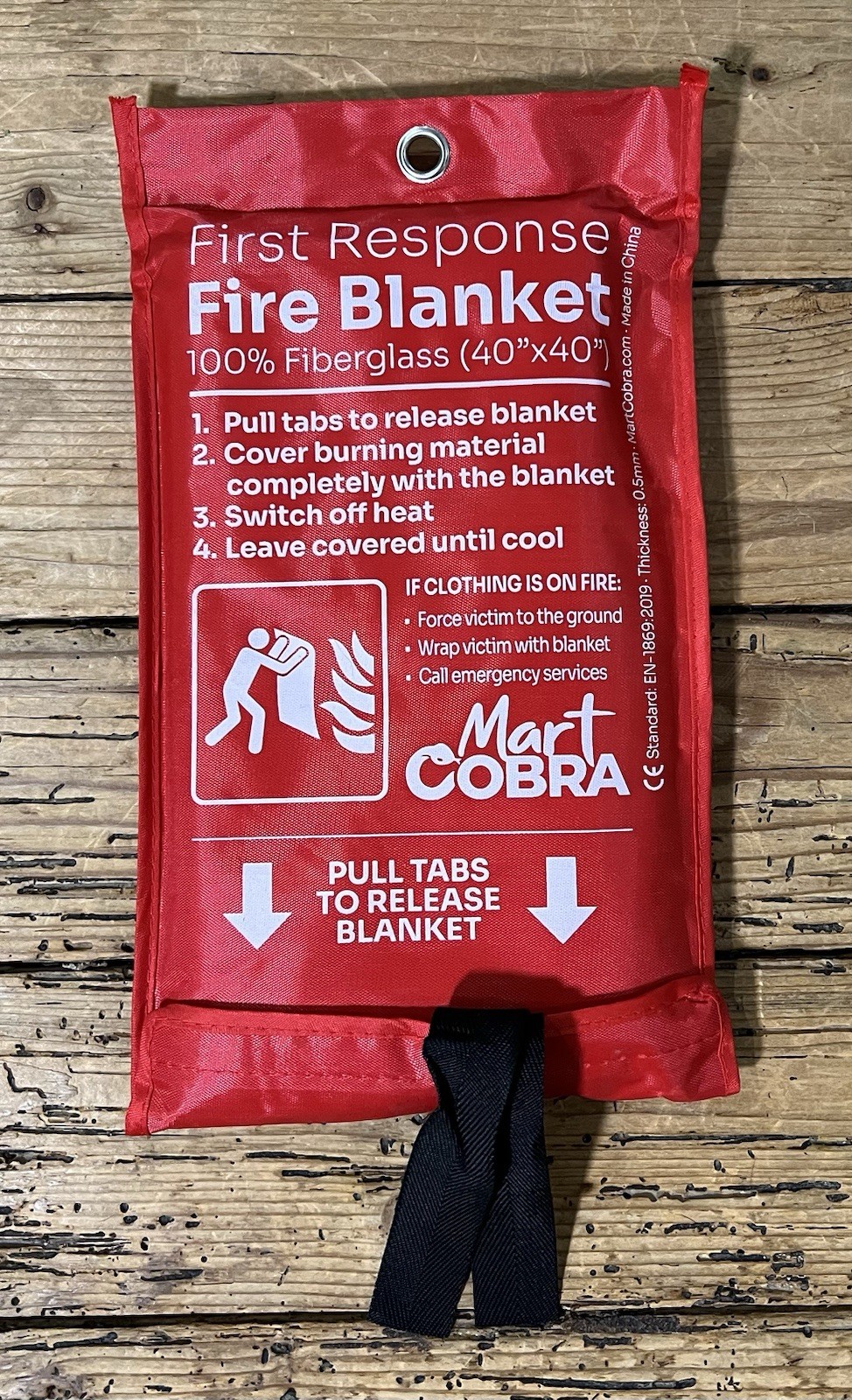 First Response Fire Blanket 100% Fiberglass – NEW