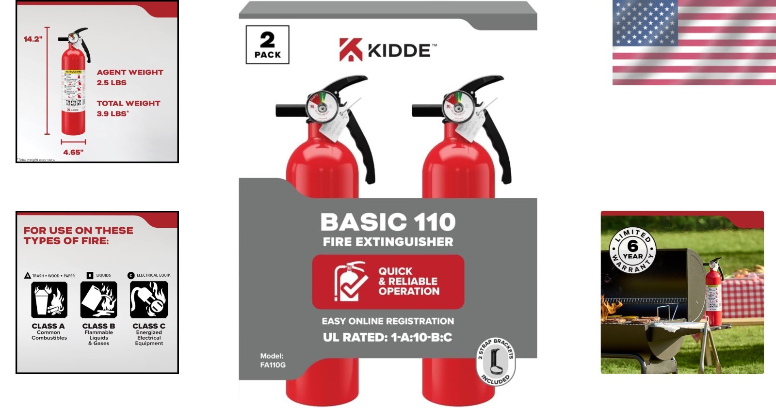 Reliable Fire Extinguishers – 2 Pack for Home, Office, and Dorm Use, Approved
