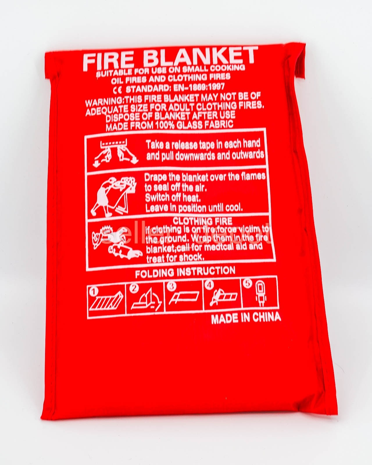 FIRE BLANKET 39”x39” Retardant Fiberglass Blanket Prepared Emergency 2 PACK