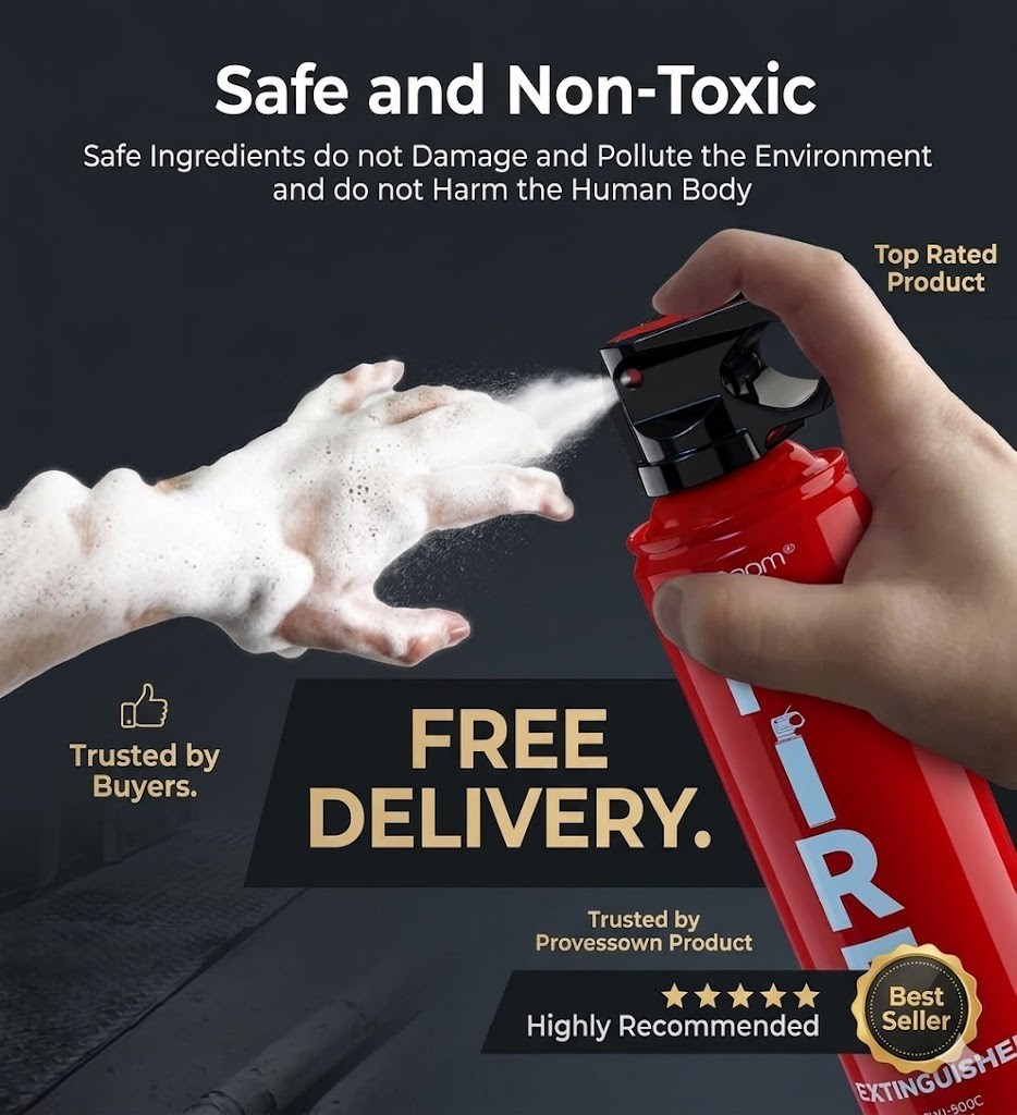 Fire Extinguisher-2-Pack – 4 In 1 with Mount Fire Extinguishers for House/Car