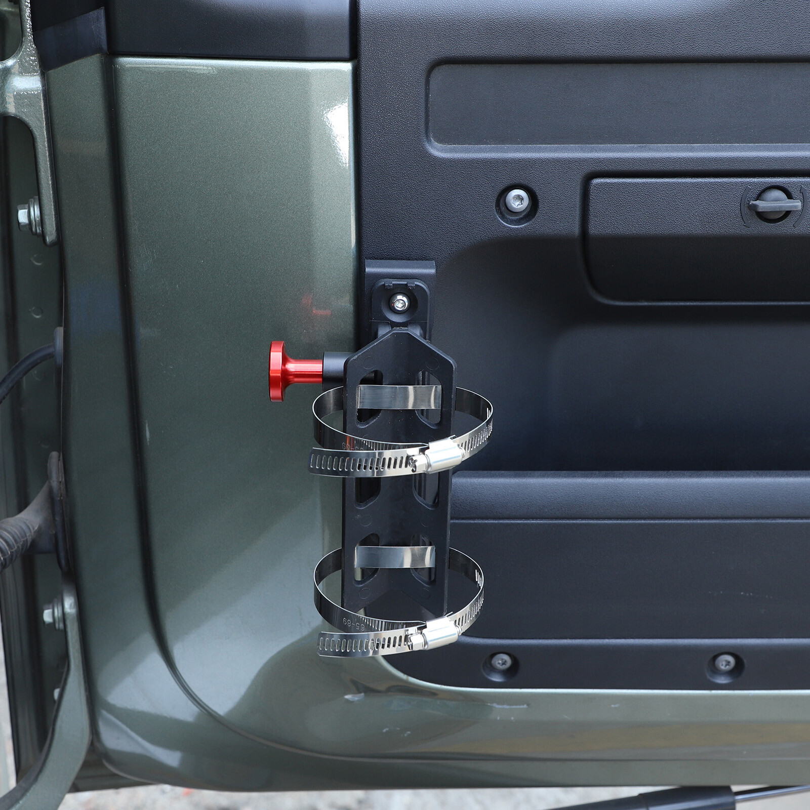 Rear Door Fire Extinguisher Holder Bracket Adjustable For Land Rover Defender