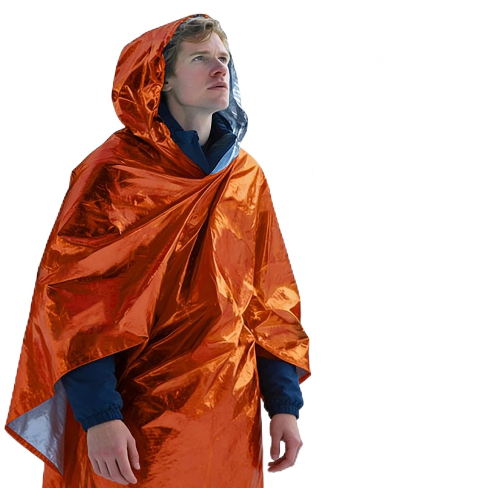 4 Pack Emergency Mylar Blanket Poncho | Waterproof Rain Ponchos | Reusable Pa…