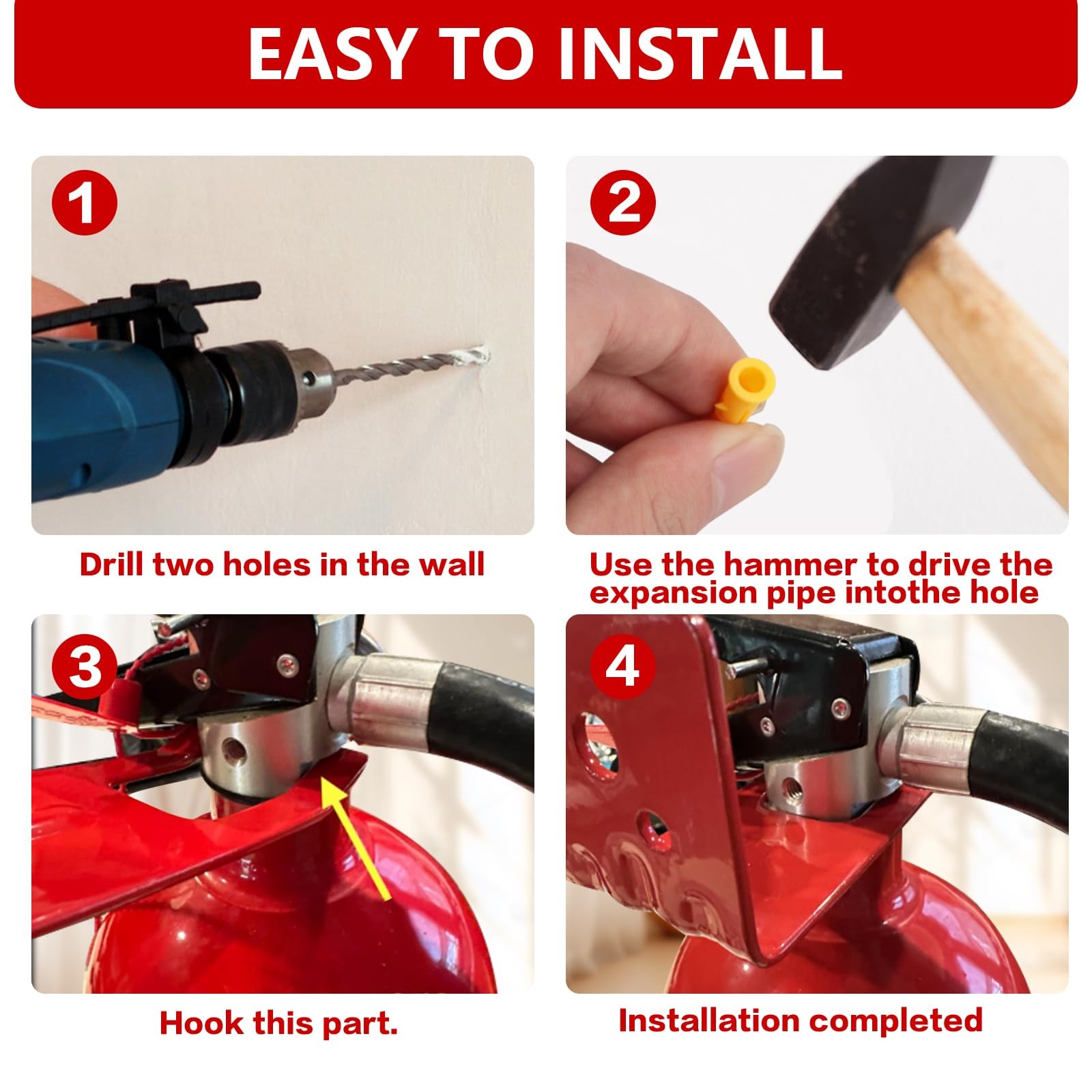 Fire Extinguisher Mounts & Brackets,4 Pack Fire Extinguisher Brackets and Hol…