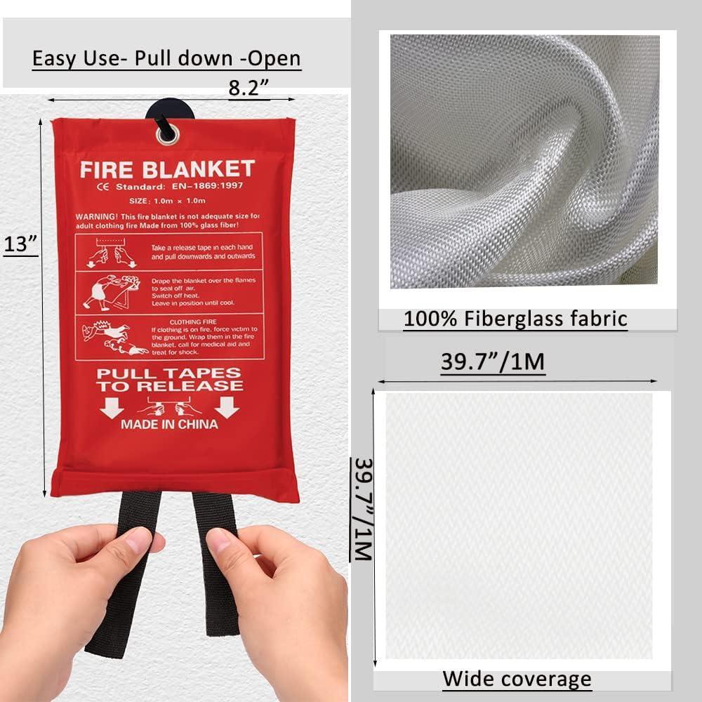 Fire Blanket Emergency Fire Suppression Blanket For Home And Kitchen Prepared X3