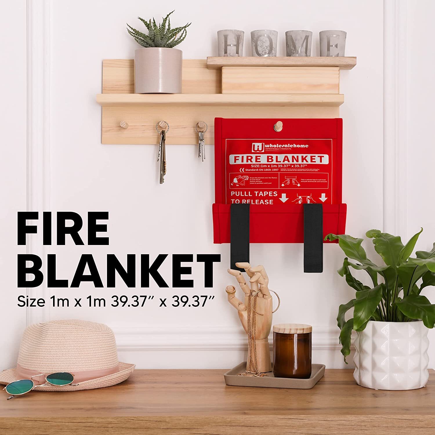 Fire Extinguisher Blanket – Heavy Duty Portable Fiberglass Emergency Blanket