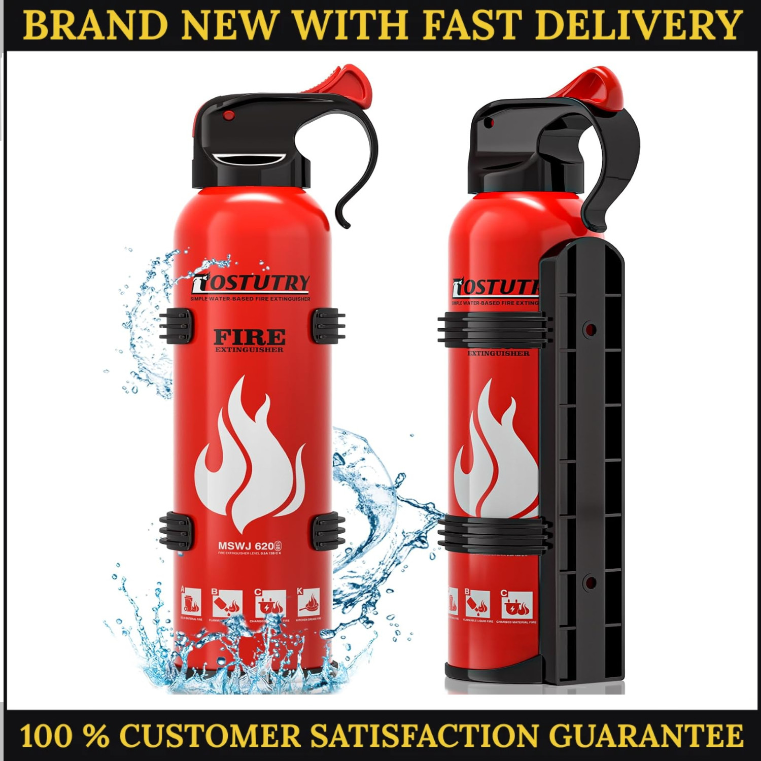 Upgraded 8-IN-1 Fire Extinguisher for Home Vehicle Car Kitchen Boat, Small Fire