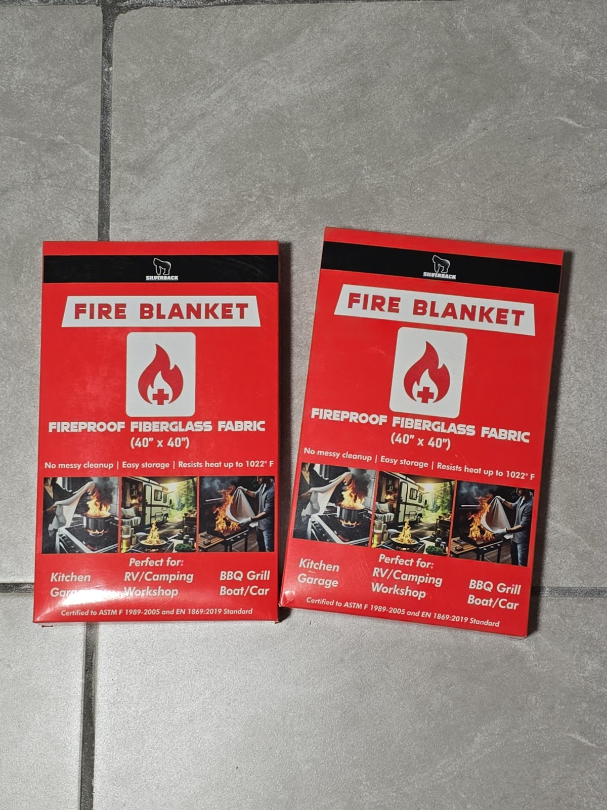 2 PACK FIRE BLANKET Fiberglass Hero 39”x39” Emergency Home Retardant Prepared