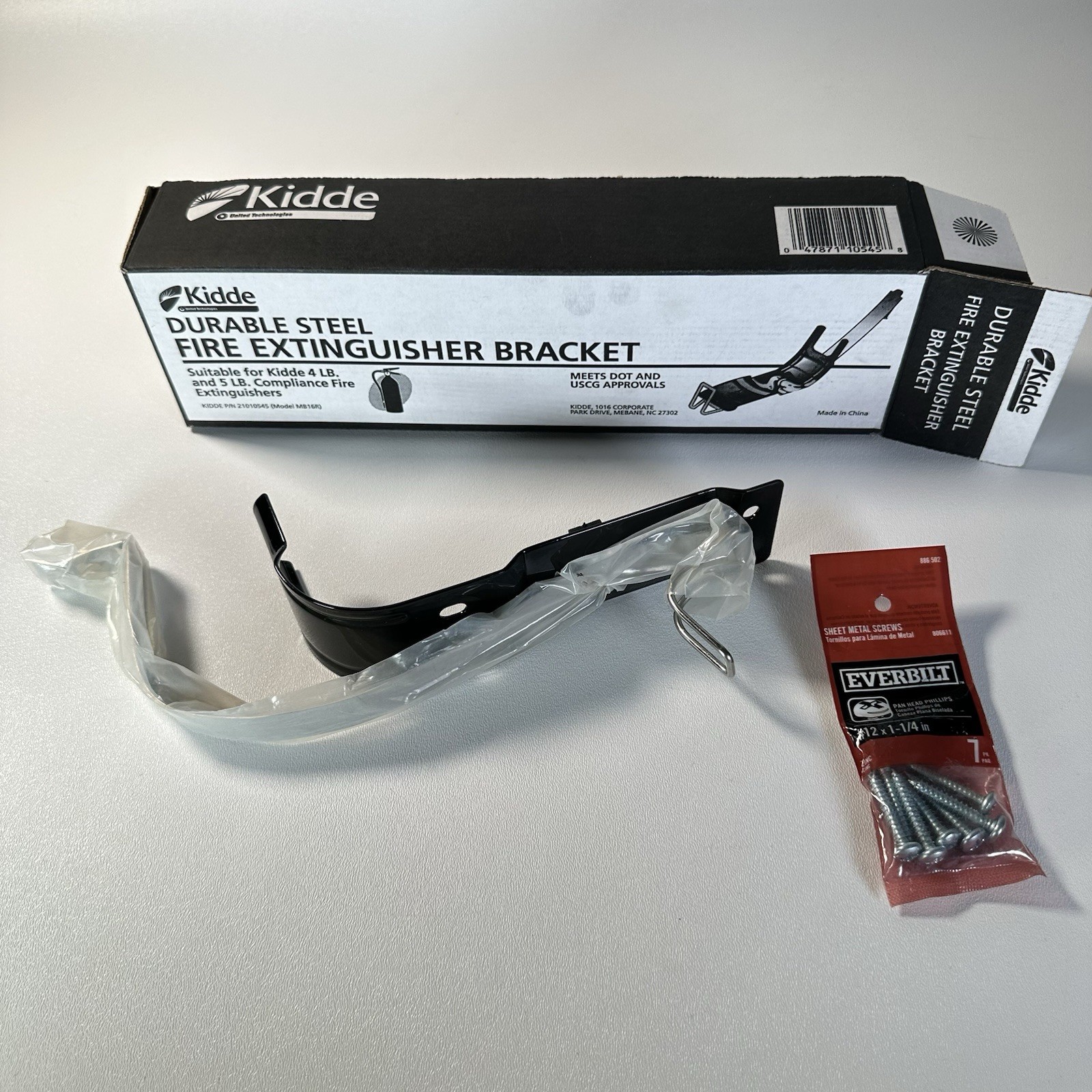 Kidde 21010545 5 lb Multiple Use Fire Extinguisher Retention Bracket SCREWS INCL