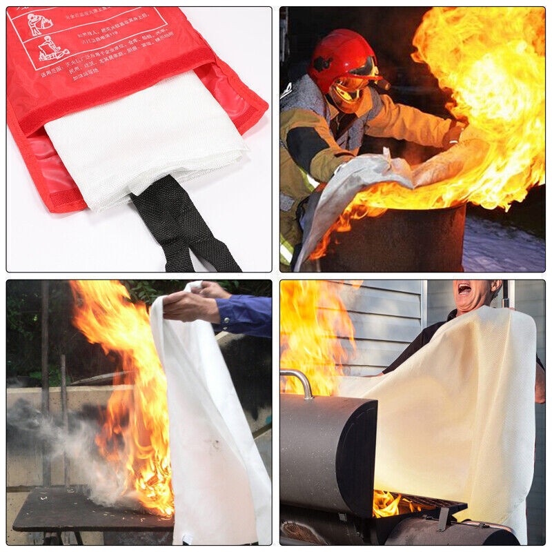 2-10PCS FIRE BLANKET Fiberglass Hero Emergency Home Retardant Prepared 39”x39”