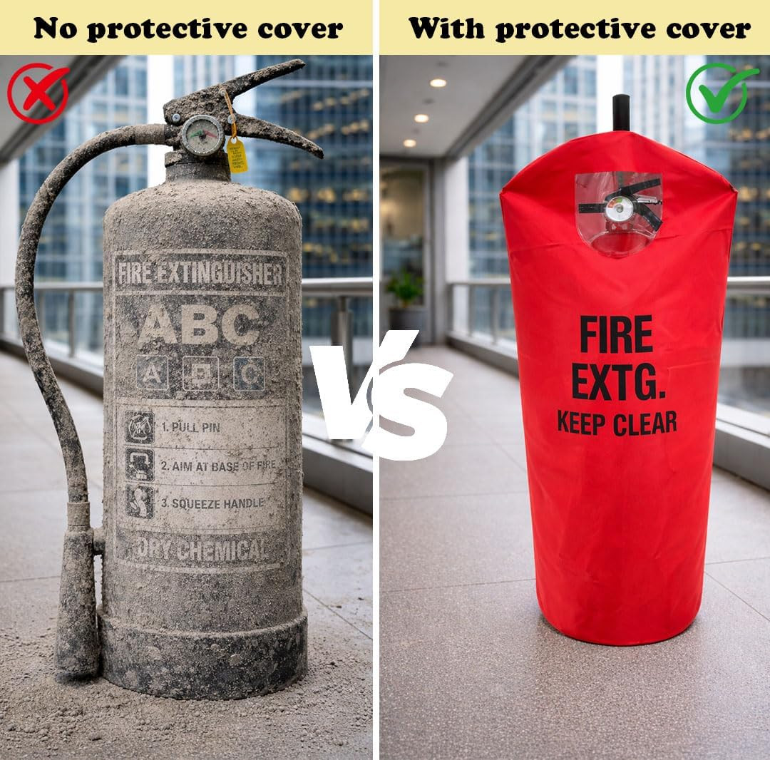 Fire Extinguisher Cover 6-Pack, Fits 13-20 Lb Units, Heavy-Duty Thick Protective
