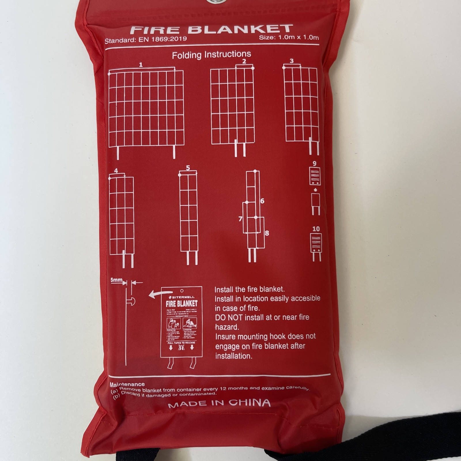 3 Pack 39×39 Fire Blanket Fireproof Home Kitchen Office Caravan Emergency Safety