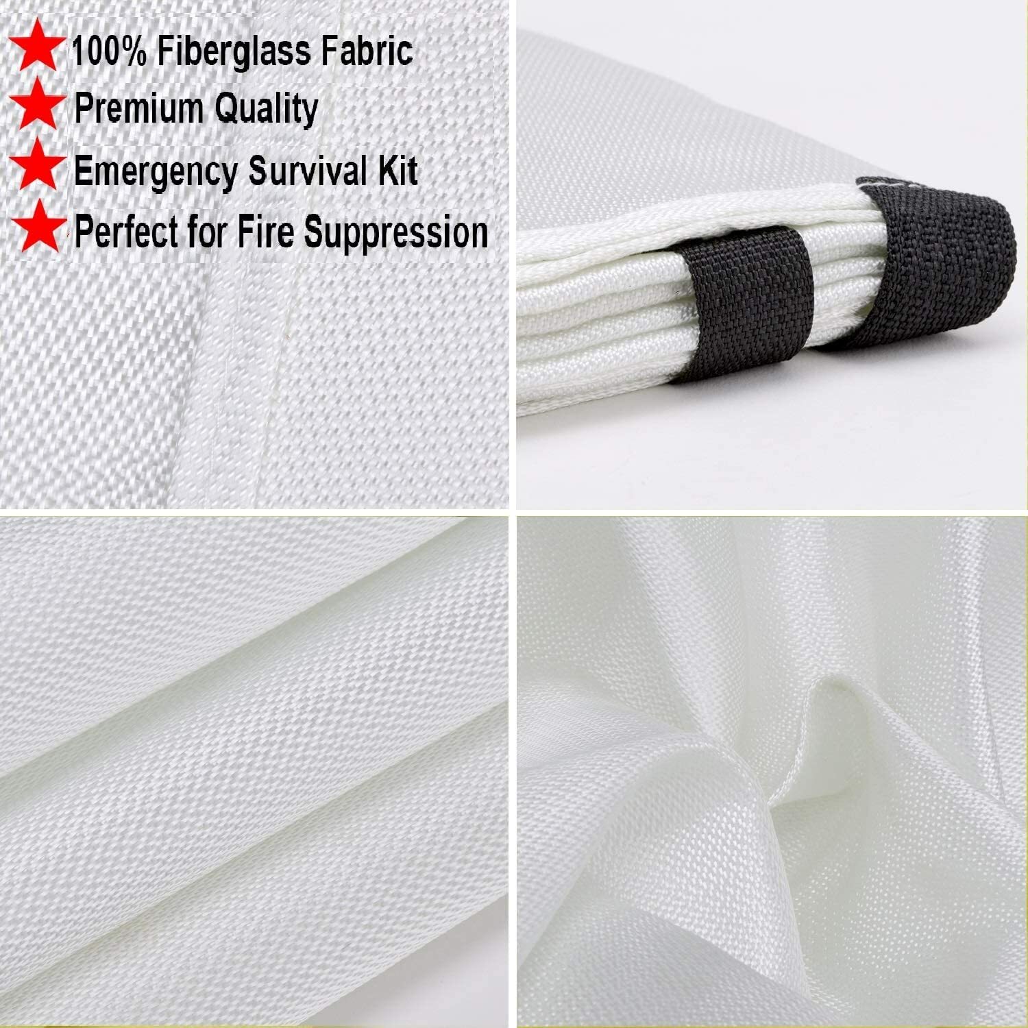 1m² Emergency Fire Blanket Quick Release In Case For Home Office Car US STOCK