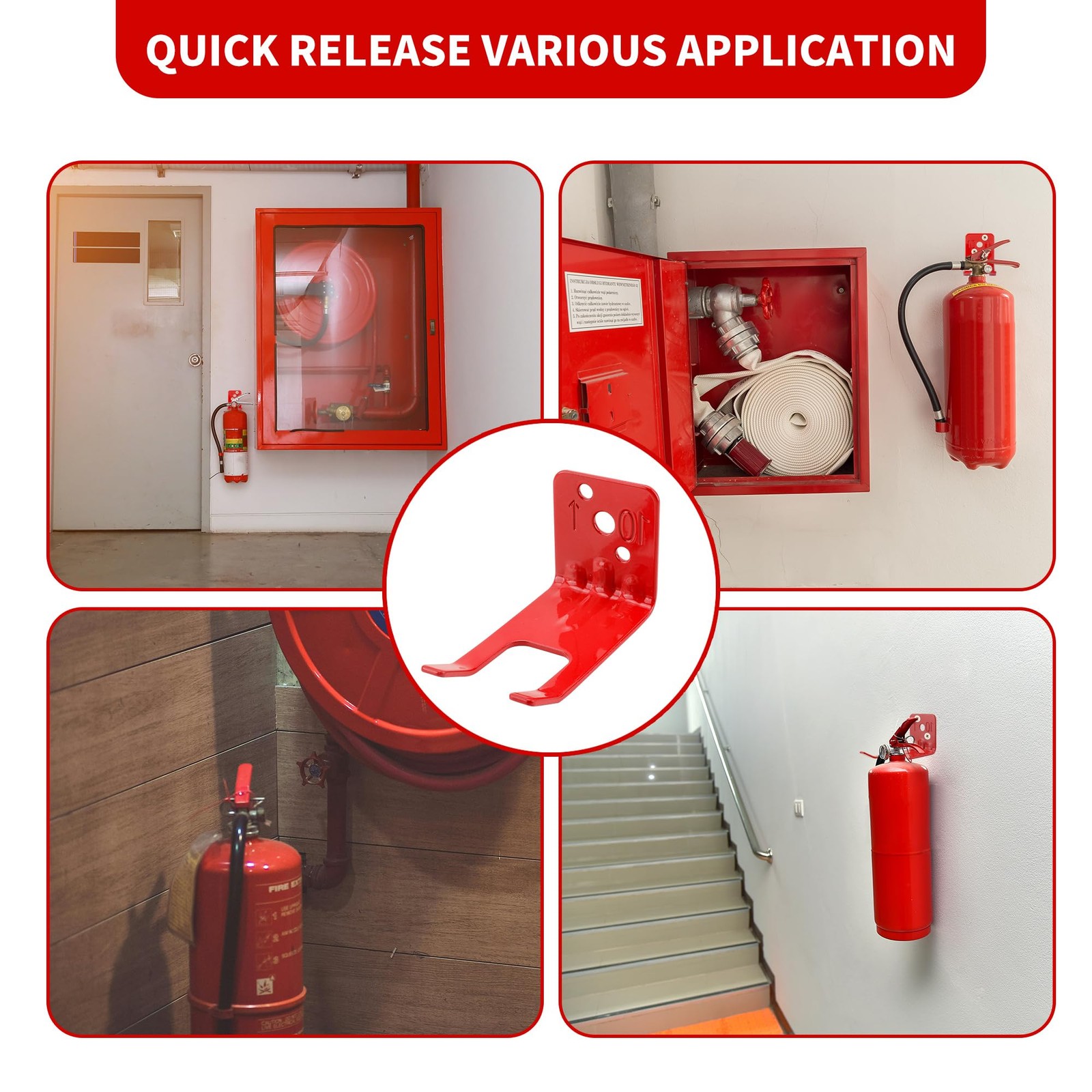 12 Pack Fire Extinguisher Bracket Universal Fire Extinguisher Wall Mounts Fir…