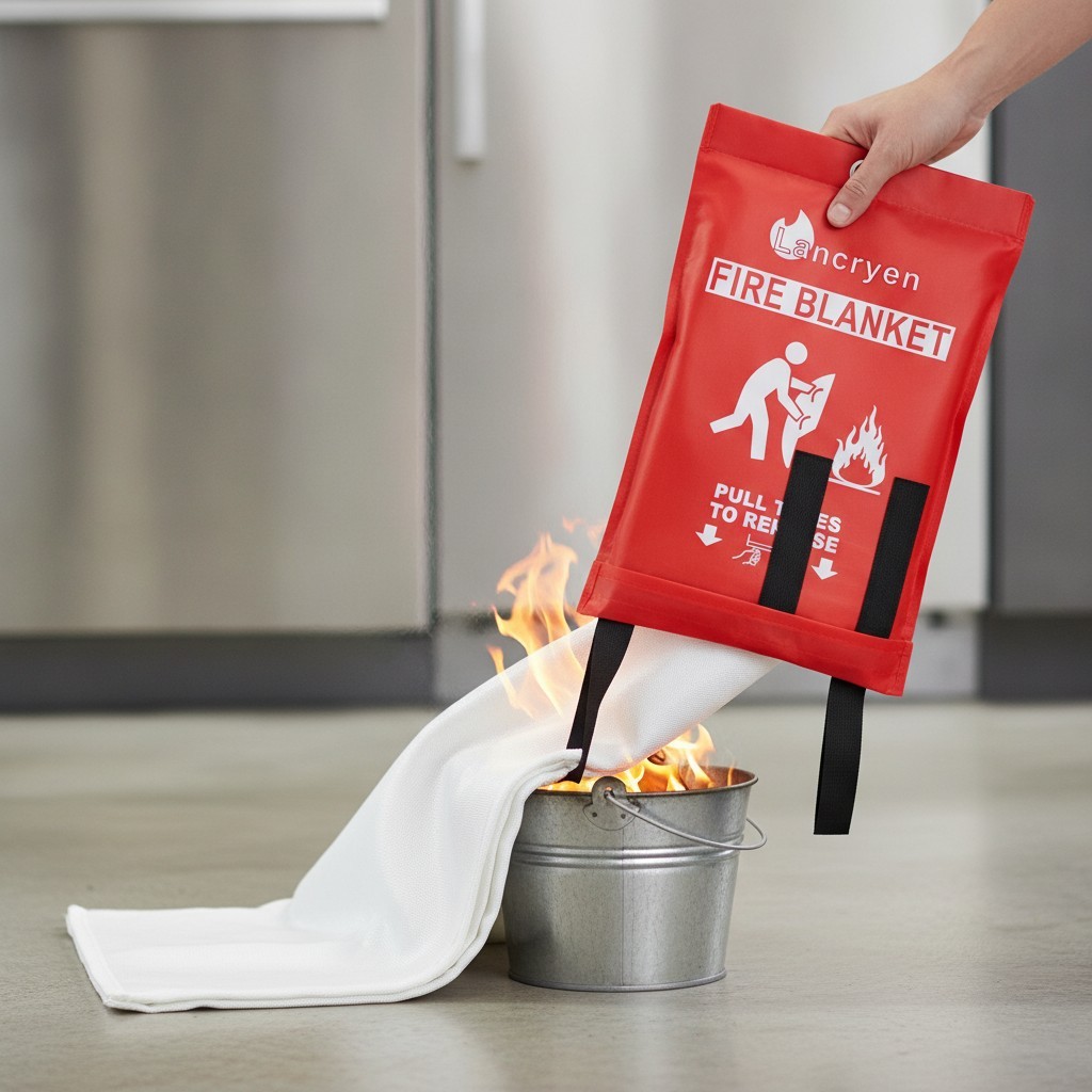 Versatile 40″ Fire Extinguishing Blanket – Waterproof & Lightweight Design