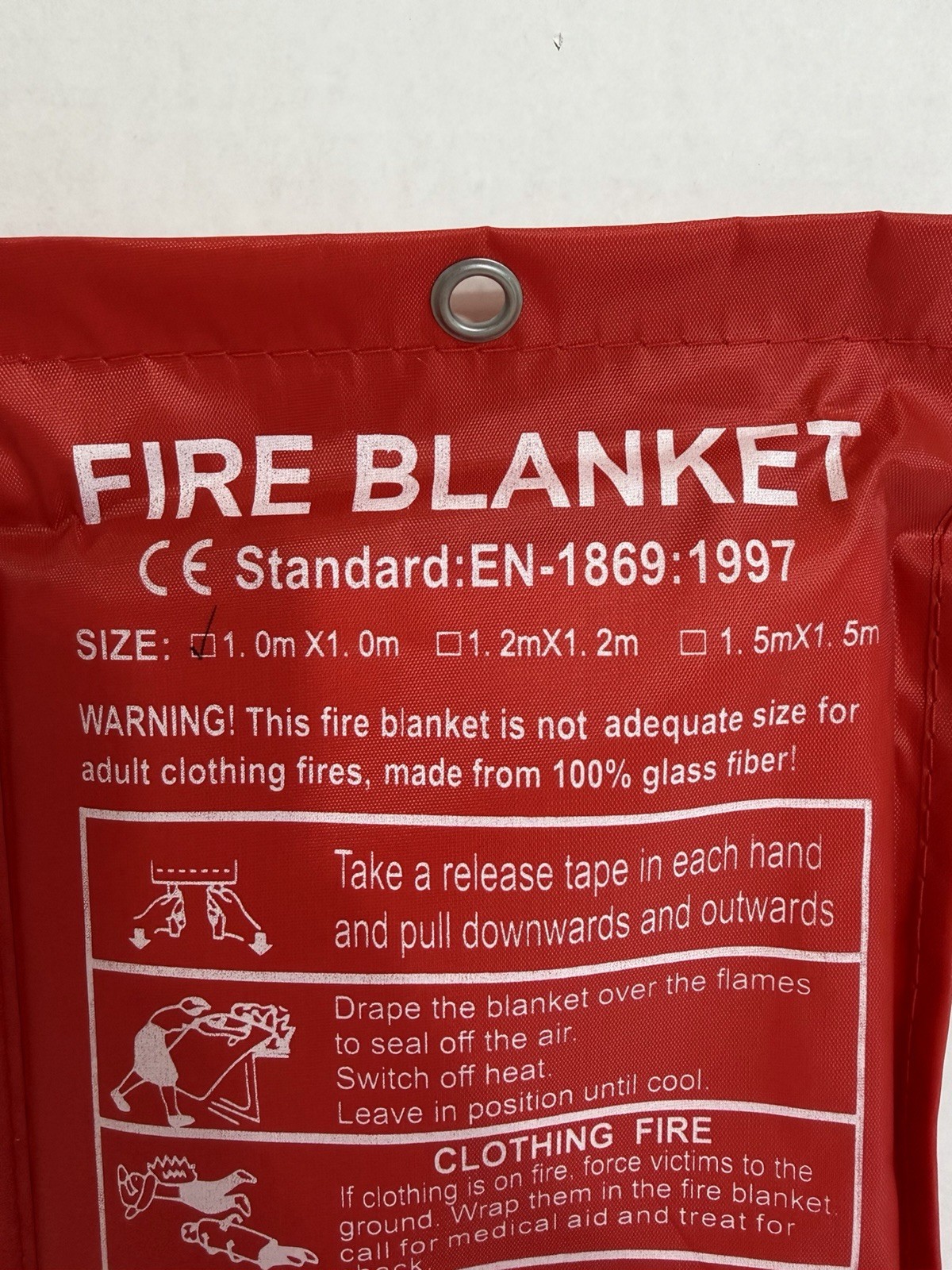 FIRE BLANKET Emergency Home Retardant Prepared 39”x 39”, 1.0mx1.0m