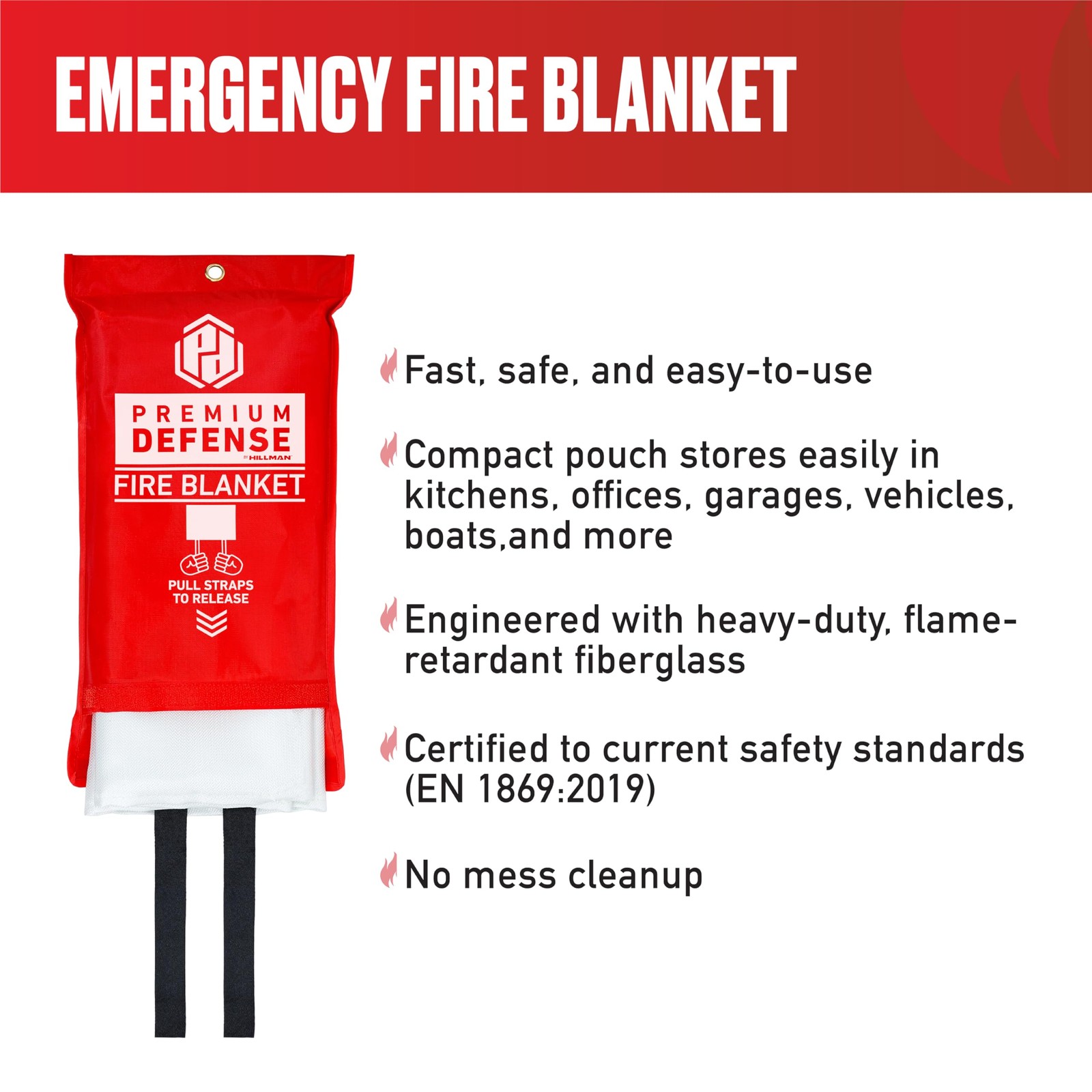 Fire Blanket, Fire Blanket for Home and Kitchen Emergency, Fire Extinguisher,…