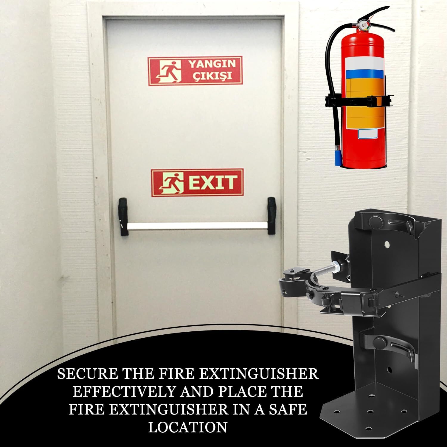 10 LB Dry Fire 5 LB Co2 Extinguisher Vehicle Bracket Universal 809 5.25″