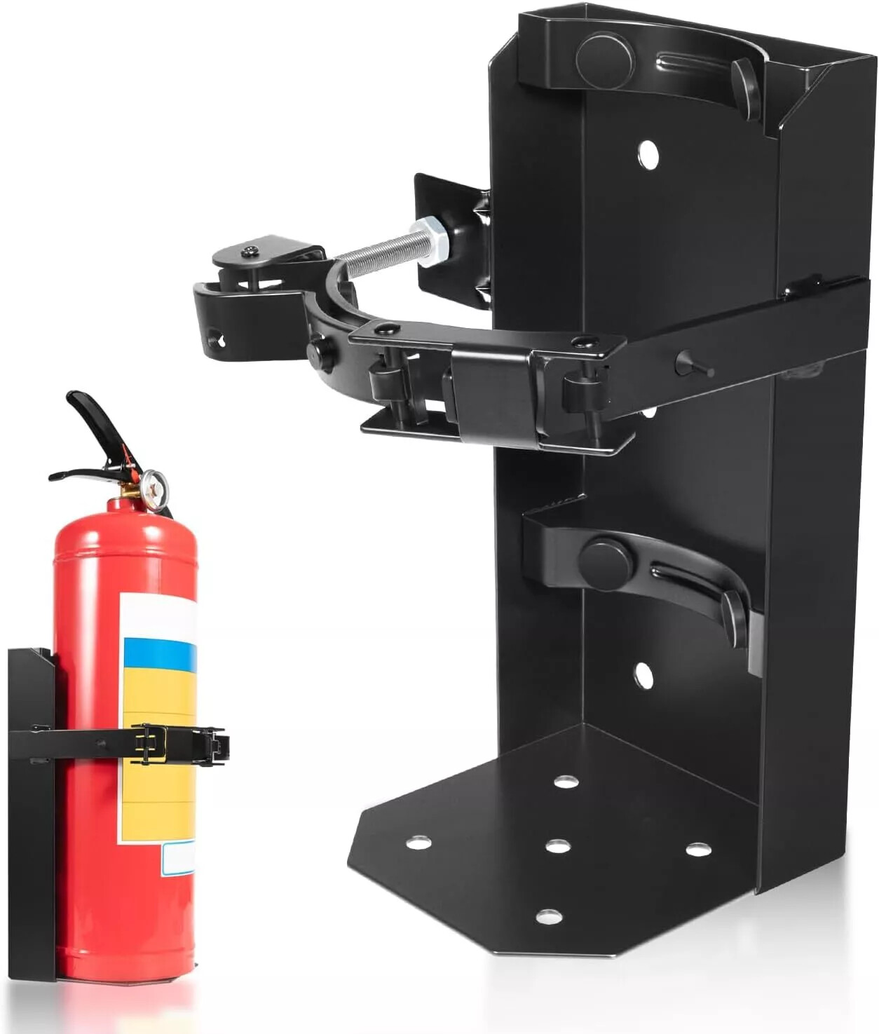 809 Heavy Duty Fire Extinguisher Vehicle Bracket Mount for 10lb Dry & 5lb Co2