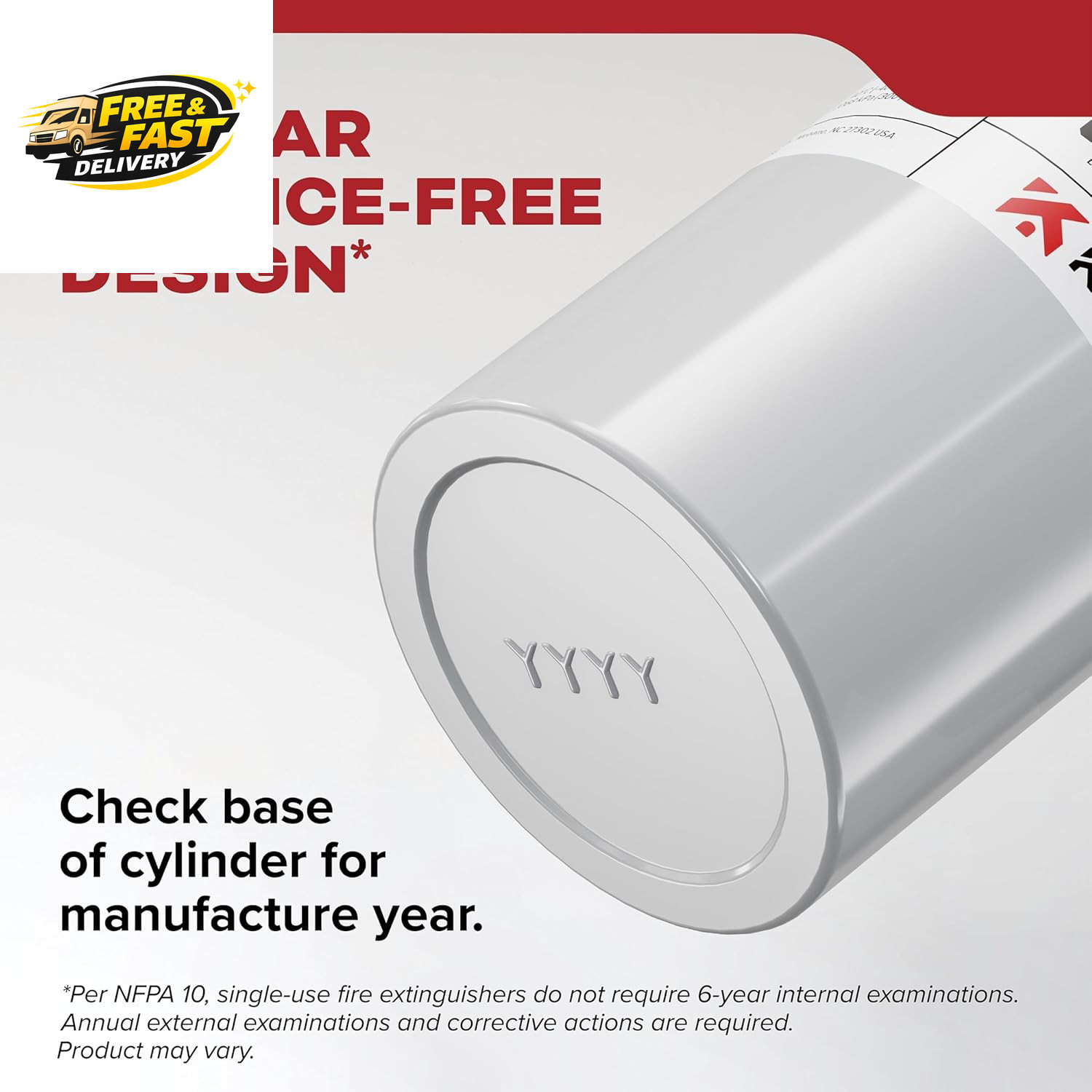 Fire Extinguisher for Vehicles, Cars, Trucks, Single-Use 5BC