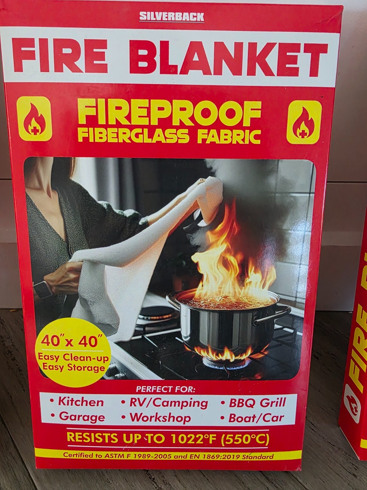 3x NEW 40×40 Fire Safety Blanket Fireproof for Kitchen • Office• Camper • L👀K!