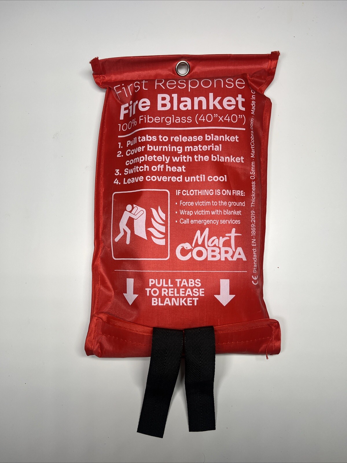 Mart Cobra First Response 40”x40” Fire Blanket