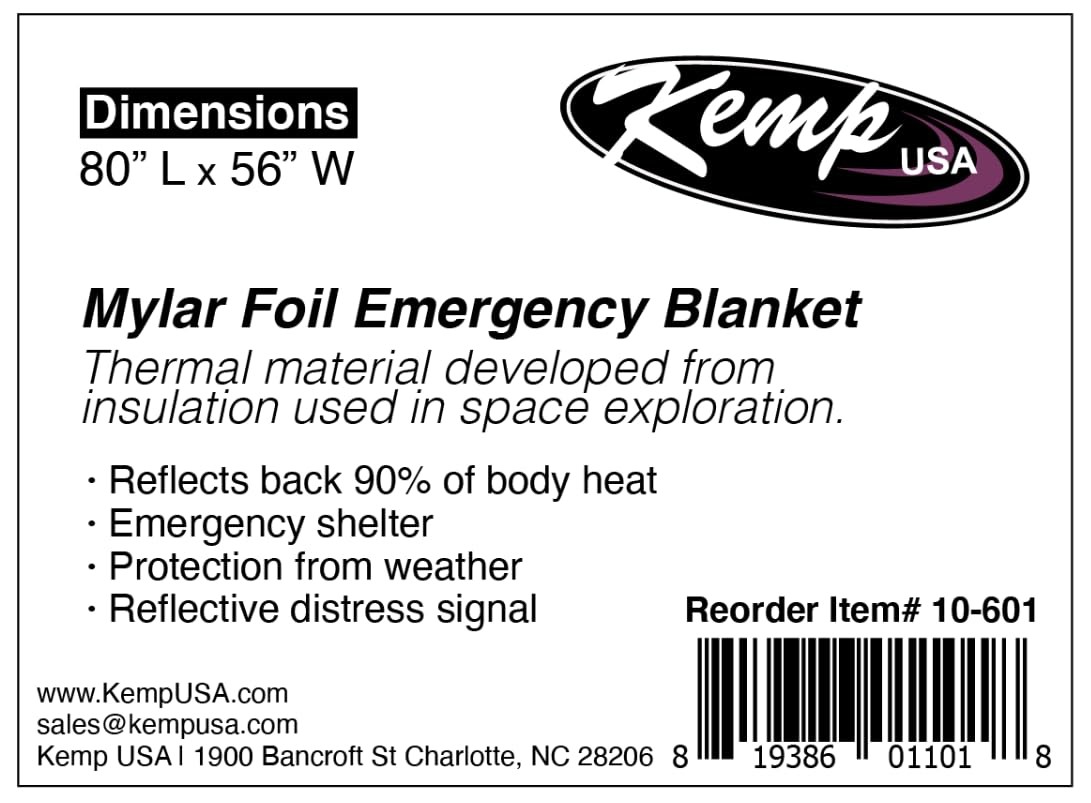 Emergency Mylar Blanket Pack of 25 Lightweight Thermal Reflective Survival Bl…