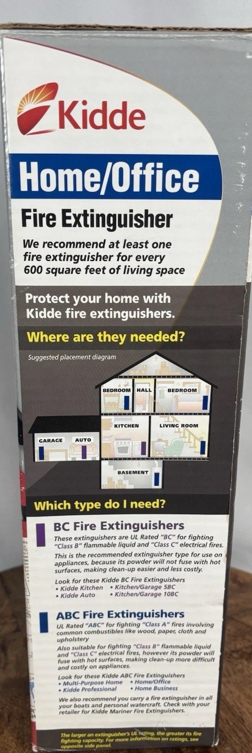 Kidde Fire Extinguisher Unsealed