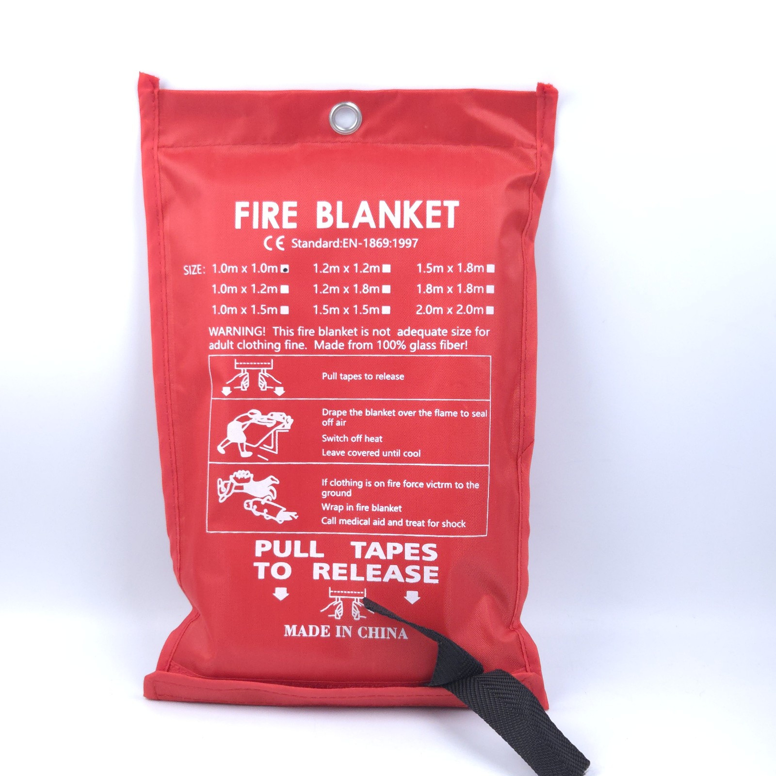 FIRE BLANKET Fiberglass Hero Emergency Home Retardant Prepared 39”x39”,1mx1m
