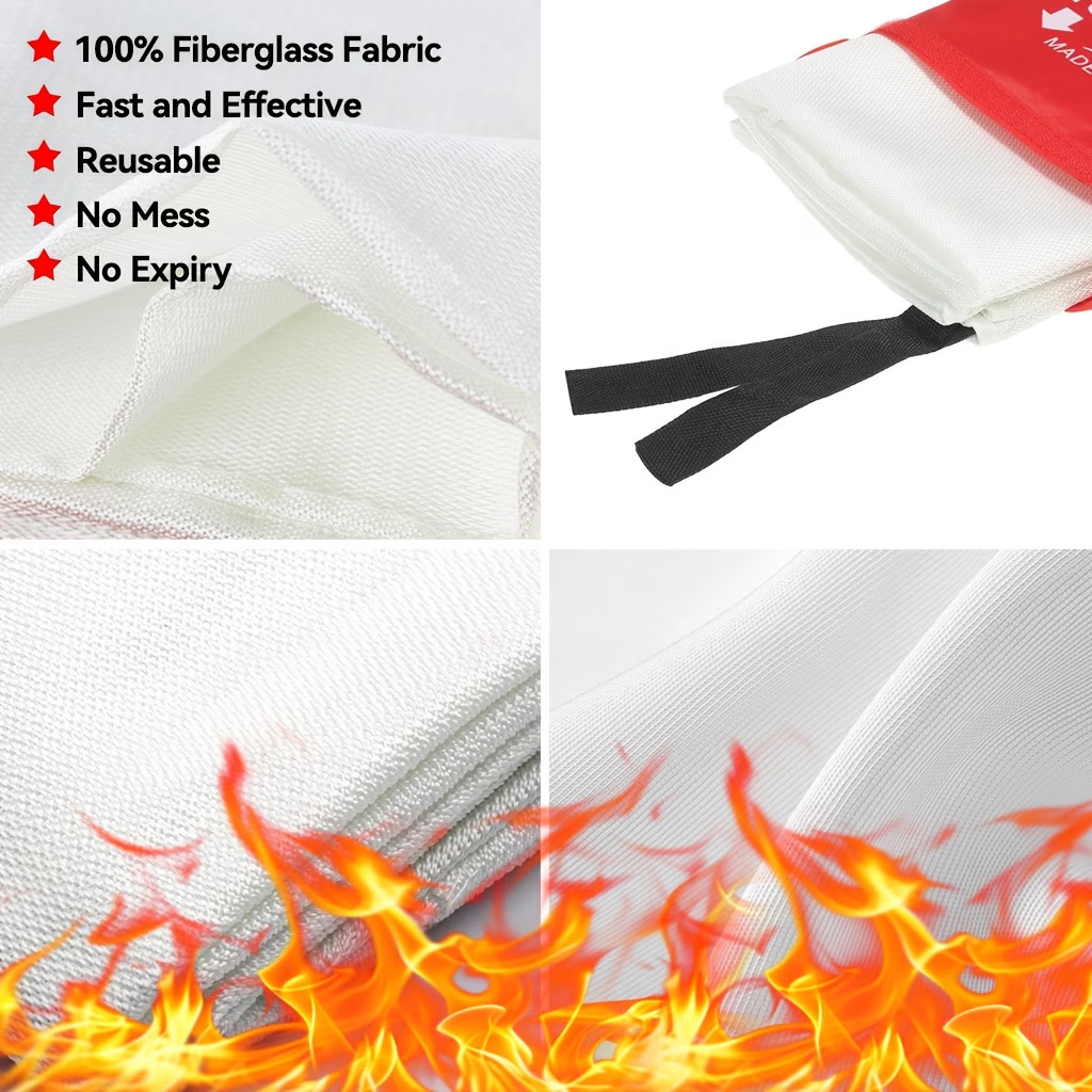 2 PSC-LARGE FIRE BLANKET Fiberglass Emergency Home Retardant Prepared 40″x40″