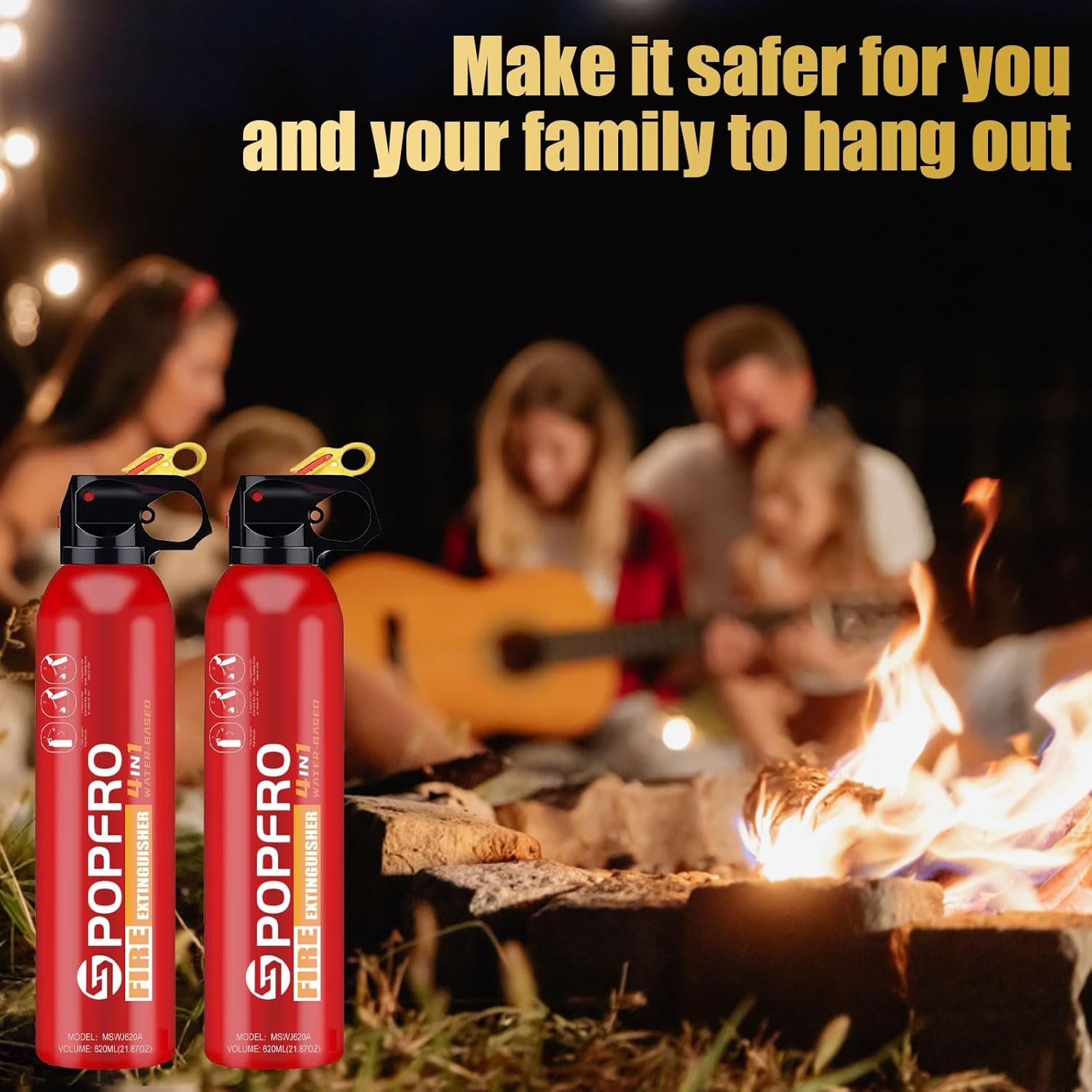 4 In1 Fire Extinguisher with Mount Fire Extinguishers for the House/Car/Kitchen