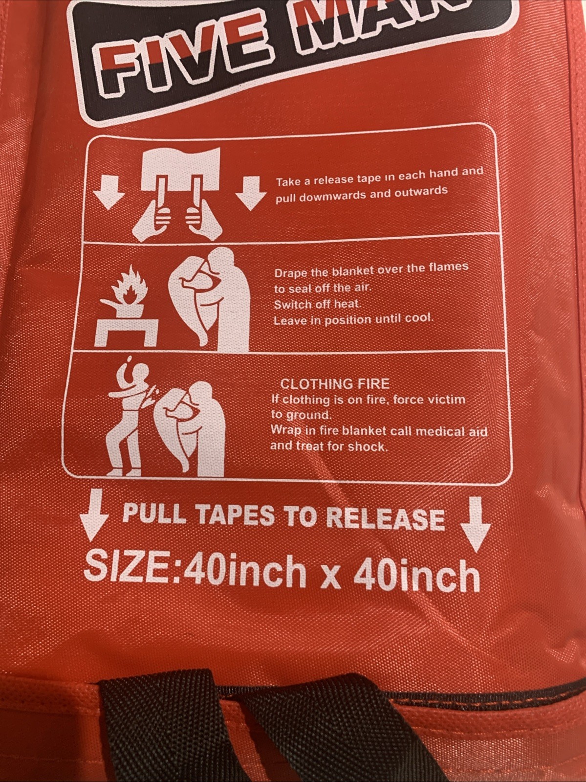 40×40 Fire Blanket – Five Man Brand