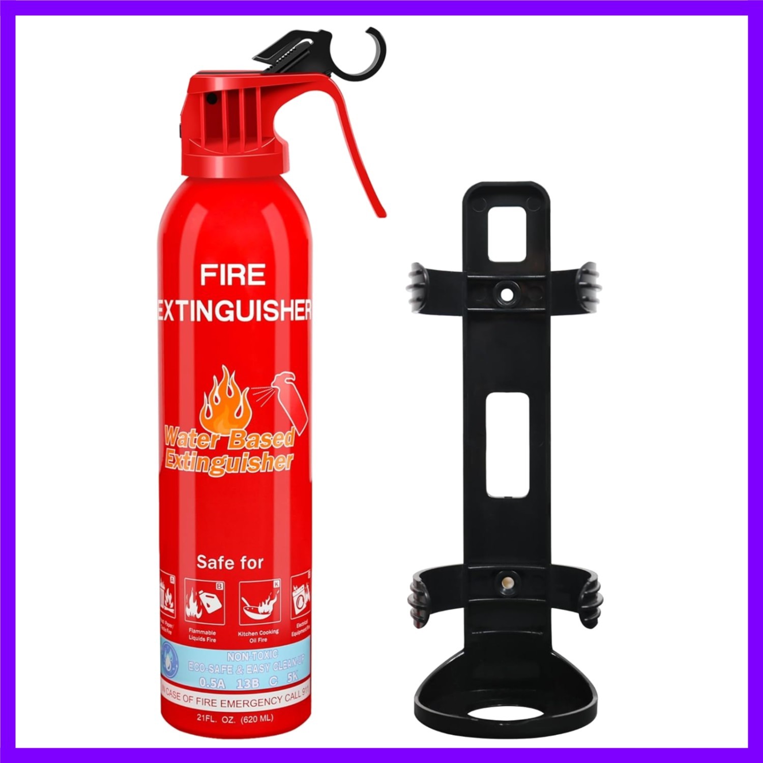 Fire Extinguishers for Home with Mount, 1 Pack Upgraded 8-in-1 Portable Fire …